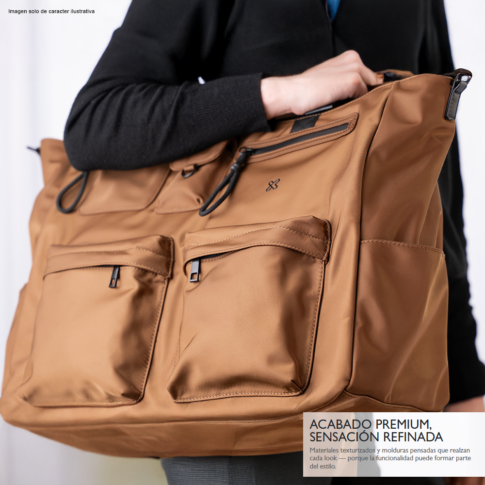 Bolso para laptop 15.6" modelo Nomadia KLB-851 color brown