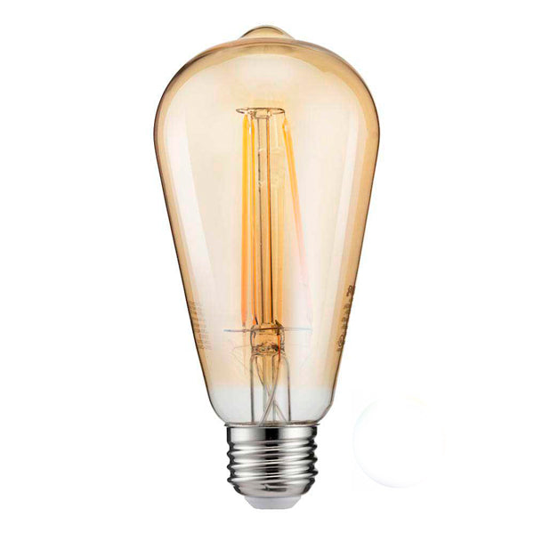 Philips Bombillo LED Luz Blanca Vintage Amber A19 4.5W Dim