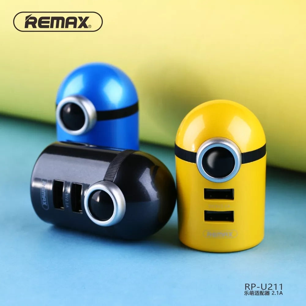 Remax RP-U211 Accesorio Celular Cargador de Pared Dual USB Amarillo