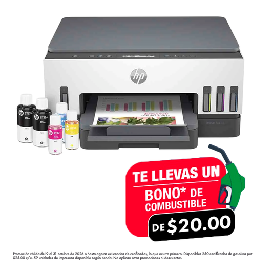Impresora Multifuncional Smart Tank 720 HP Wi-Fi Smart App Dúplex