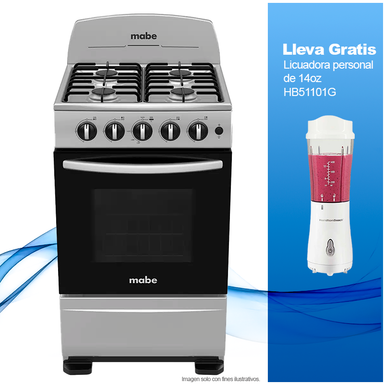 Combo de Estufa de 20" a gas Mabe EMA5110SG0 + Licuadora personal Hamilton Beach HB51101G