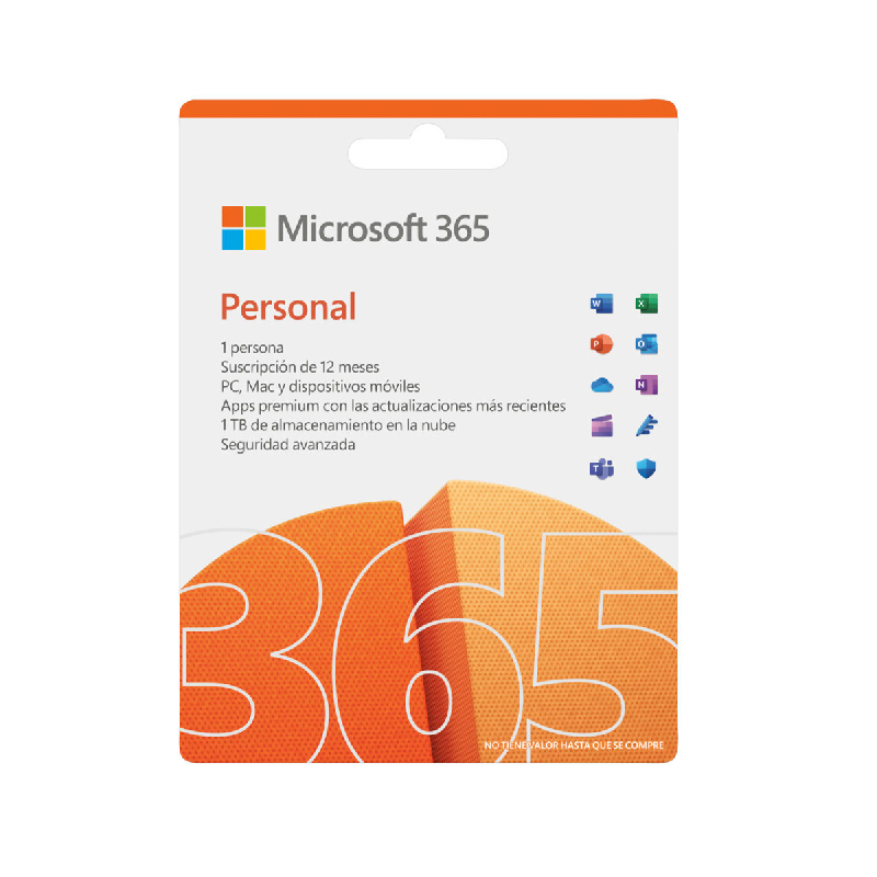 Microsoft 365 Personal software programa 1 usuario 1 año