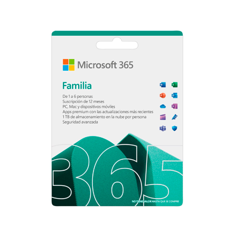 Microsoft 365 Familia Software programa 6 usuarios 1 año