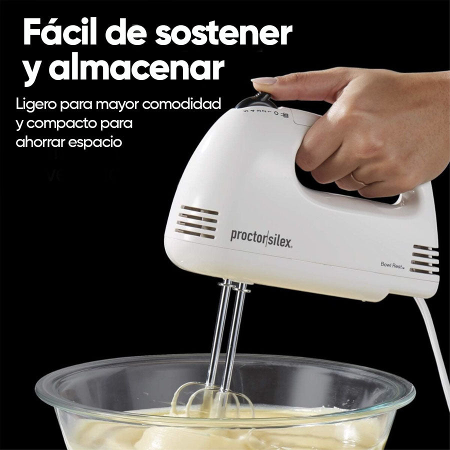 Batidora manual PS62509R Protor Silex 100W 5 velocidades color blanco