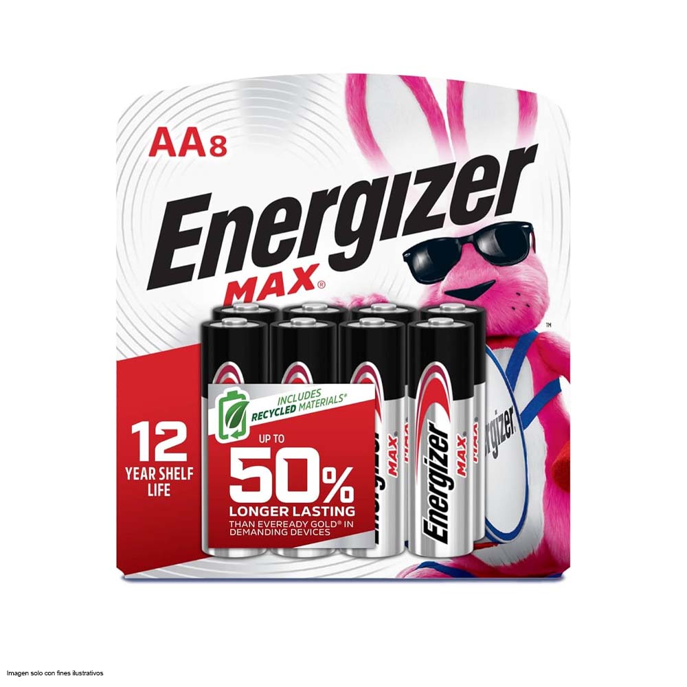Baterías alcalinas AA-8 Energizer Max