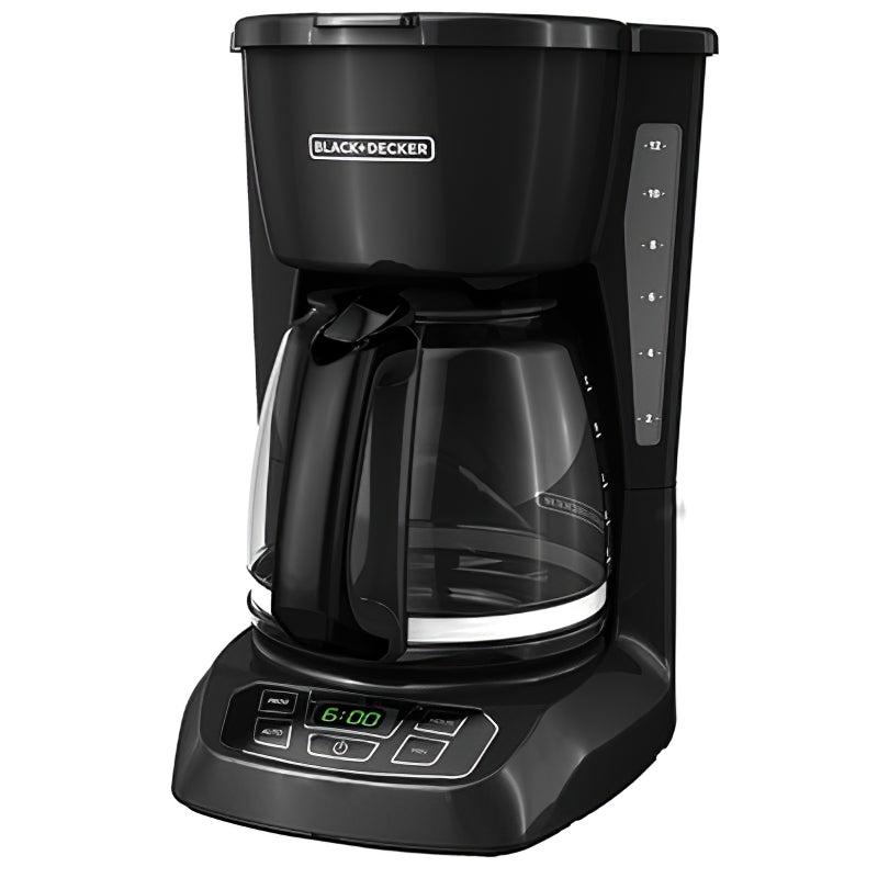 BLACK & DECKER CAFETERA DE TAZA PROGRAMABLE 12 TAZAS  CM1105B NEGRO BOTONES DE CONT