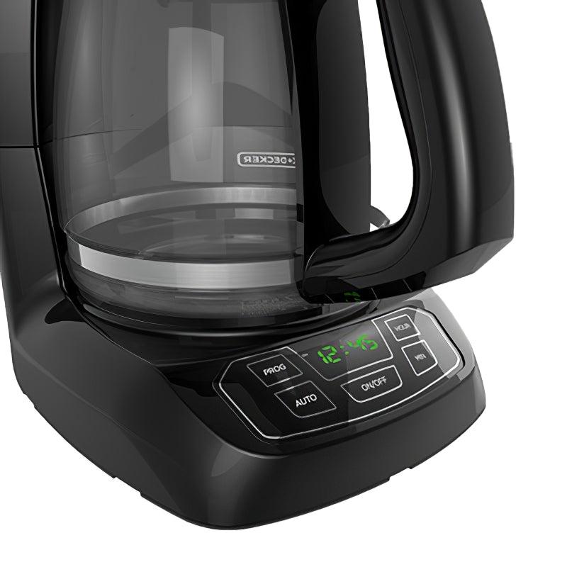 BLACK & DECKER CAFETERA DE TAZA PROGRAMABLE 12 TAZAS  CM1105B NEGRO BOTONES DE CONT