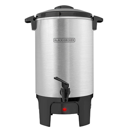 Back & Decker cafetera percolador 30 tazas CMU3000 acero inoxidable tanque de aluminio
