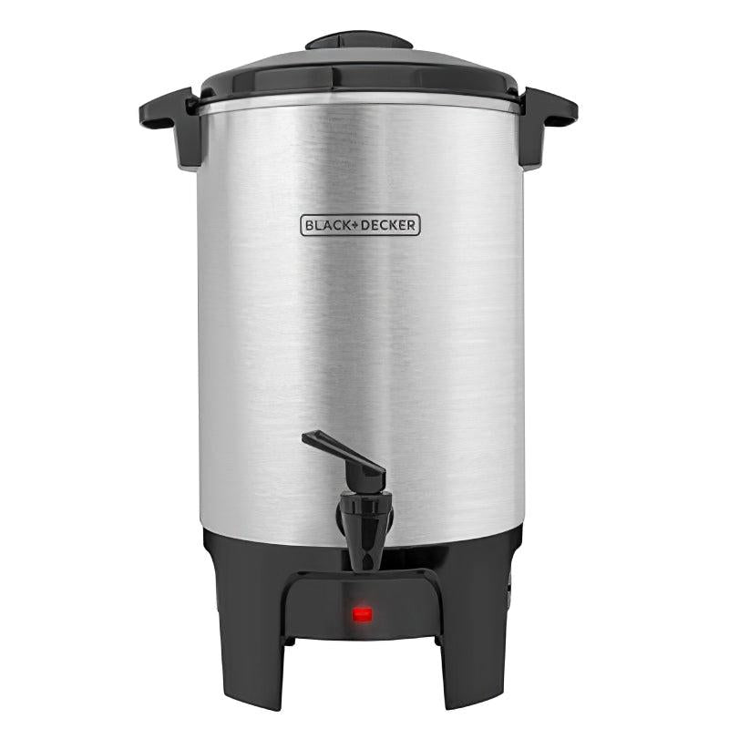 BLACK & DECKER CAFETERA PERCOLADOR 30 TAZAS  CMU3000 ACERO INOXIDABLE TANQUE DE ALU