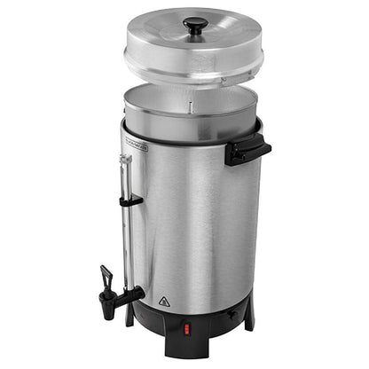 BLACK & DECKER CAFETERA PERCOLADOR 100 TAZAS  CMU1000 ACERO INOXIDABLE TANQUE DE AL