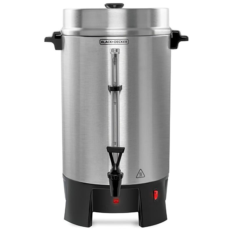 BLACK & DECKER CAFETERA PERCOLADOR 100 TAZAS  CMU1000 ACERO INOXIDABLE TANQUE DE AL