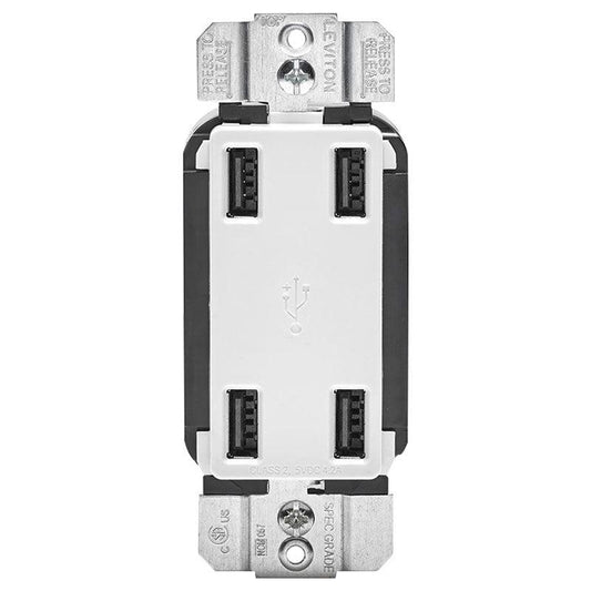 Leviton Tomacorriente Doble 4-port cargador Usb US