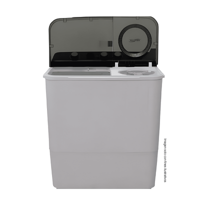 Lavadora Semiautomática, 12 kg, NWM-1210XL, Nisato, Doble tina con bomba de expulsión, Color blanco