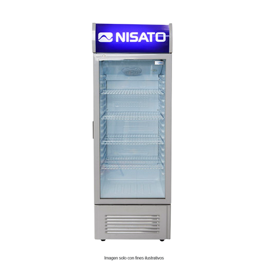 Enfriador comercial 12pc, NRE-12SDGX Nisato, iluminación interior.