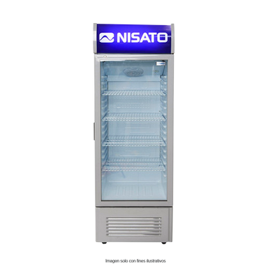 Enfriador comercial 12pc, NRE-12SDGX Nisato, iluminación interior.