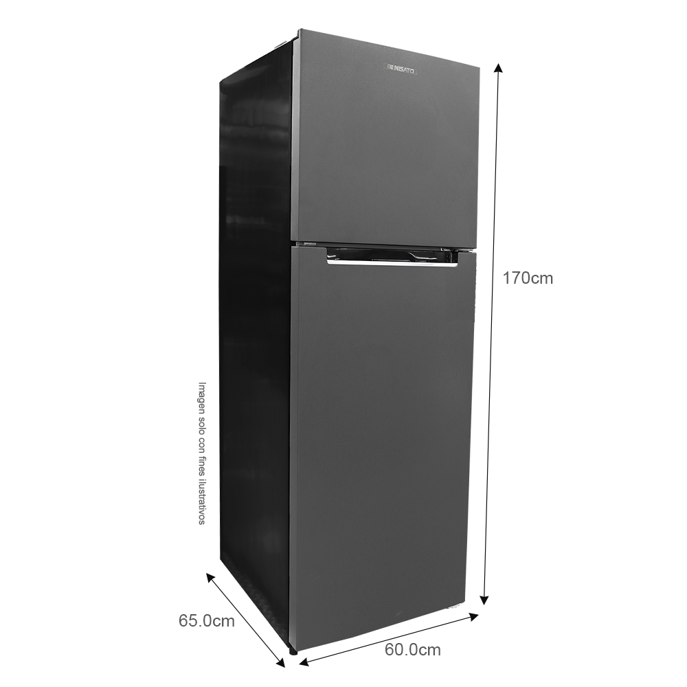 Refrigeradora NISATO 12.2pc NRF-317NFSSHM Top Mount