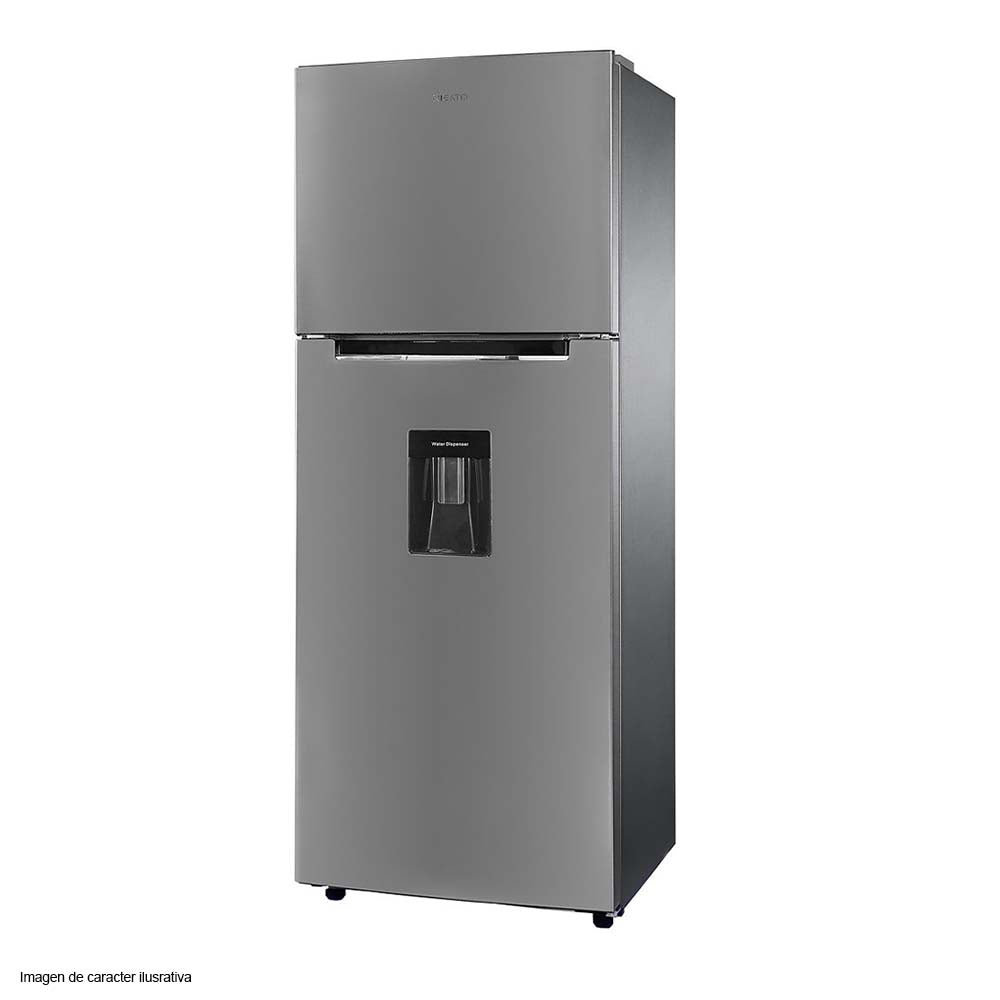 Refrigeradora 11.7pc Top Mount NRF-318SSWDMH  Nisato con dispensador de agua color acero inoxidable