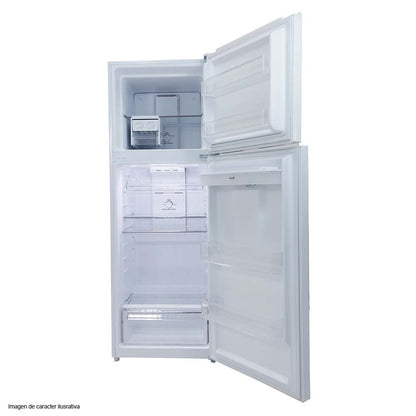 Refrigeradora 11.7pc Top Mount NRF-318SSWDMH Nisato con dispensador de agua color acero inoxidable