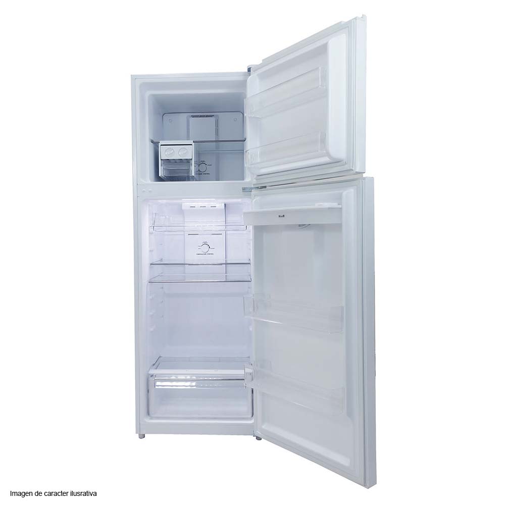 Refrigeradora 11.7pc Top Mount NRF-318SSWDMH  Nisato con dispensador de agua color acero inoxidable