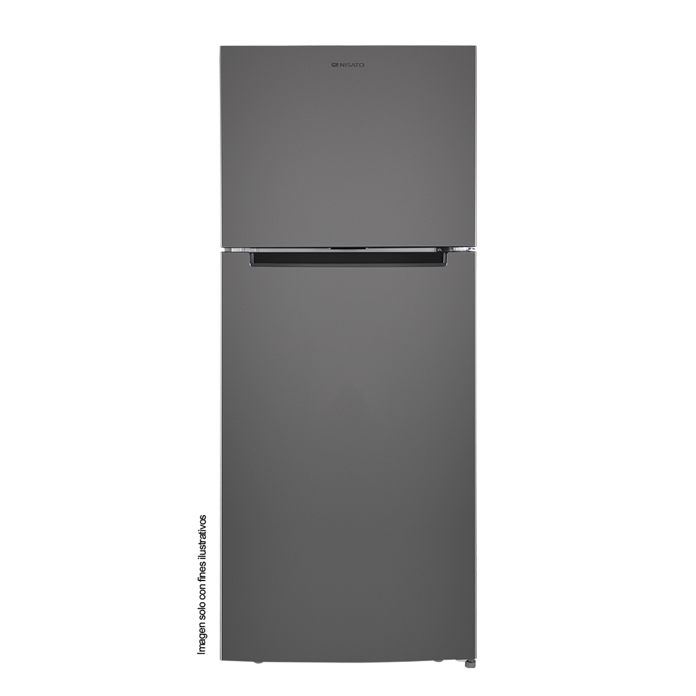 Refrigeradora Top Mount 14pc NRF-417SSMH, color gris, estantería vidrio templado