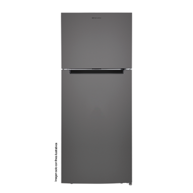Refrigeradora Top Mount 14pc NRF-417SSMH, color gris, estantería vidrio templado
