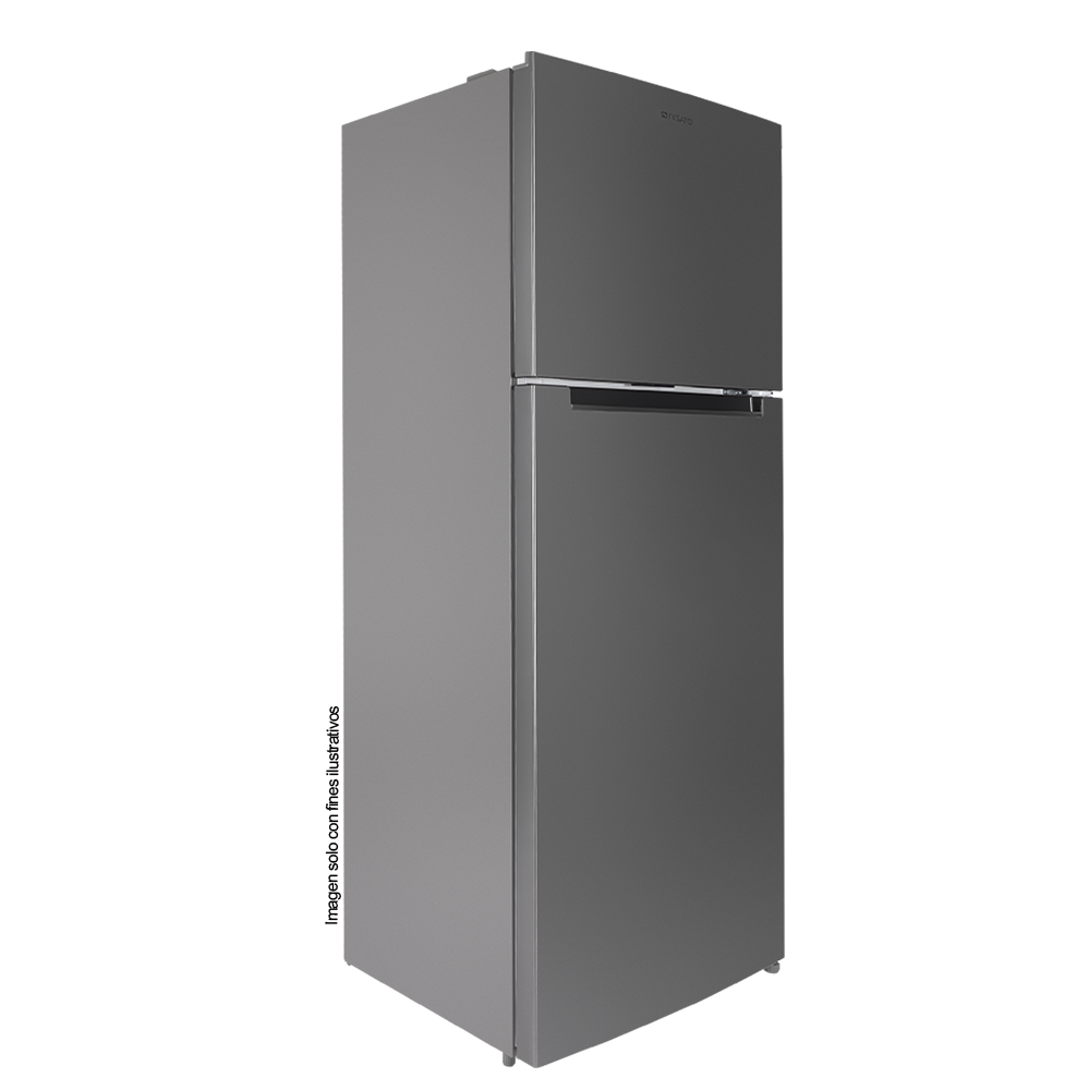 Refrigeradora Top Mount 14pc NRF-417SSMH, color gris, estantería vidrio templado