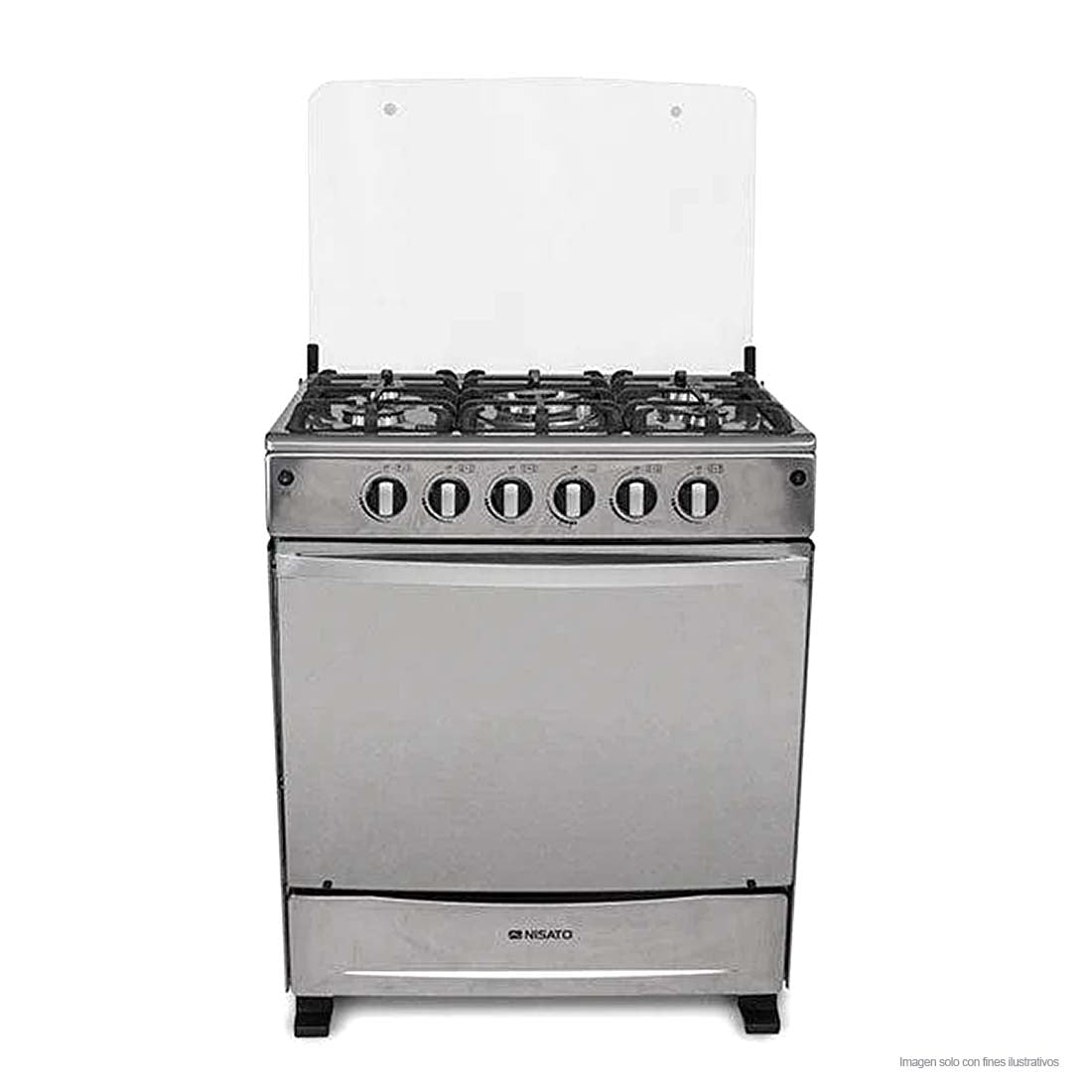 Estufa a gas de 30" NPX-3064TVLPHF  5 quemadores acero inoxidable Nisato