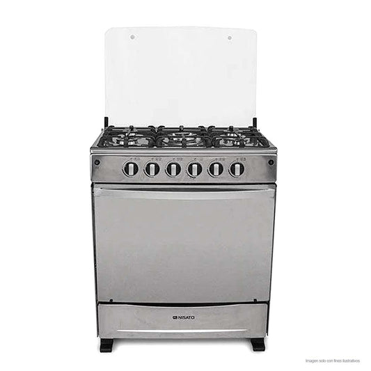 Estufa a gas de 30" NPX-3064TVLPHF  5 quemadores acero inoxidable Nisato