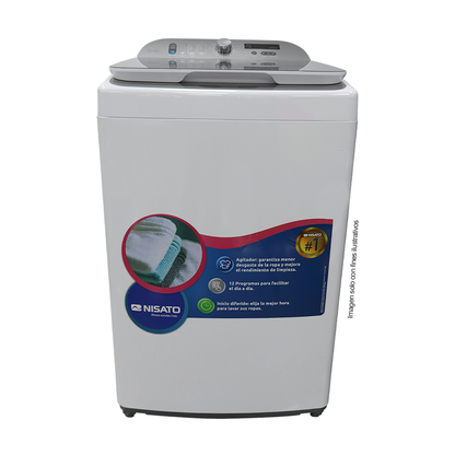 Lavadora automática 19kg NWMA-1901DM  Nisato, tambor de acero inoxidable