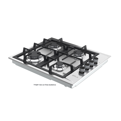 Estufa a gas 24" empotrable modelo Turin 60 Drija, 4 quemadores