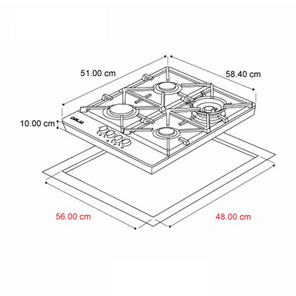 Estufa a gas de 24" TOSCANA 60 Pro Drija