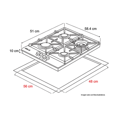 Estufa a gas de 24" TOSCANA 60 Pro Drija
