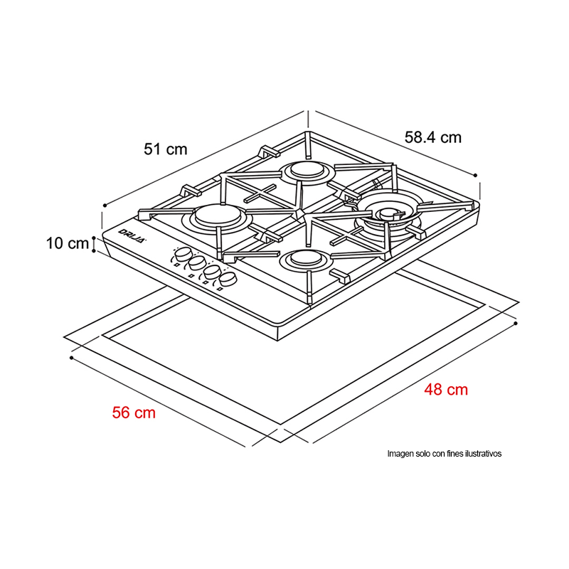 Estufa a gas de 24" TOSCANA 60 Pro Drija