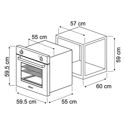 Horno Empotrable a gas de 24" Oceania 60 Drija