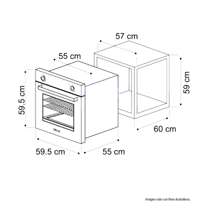 Horno Empotrable a gas de 24" Oceania 60 Drija