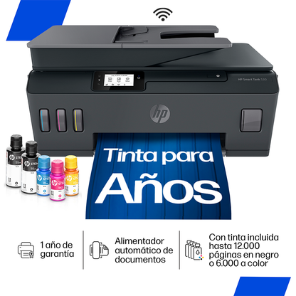 Impresora Multifuncional HP Smart Tank 530 Wi-Fi Bluettoth ADF