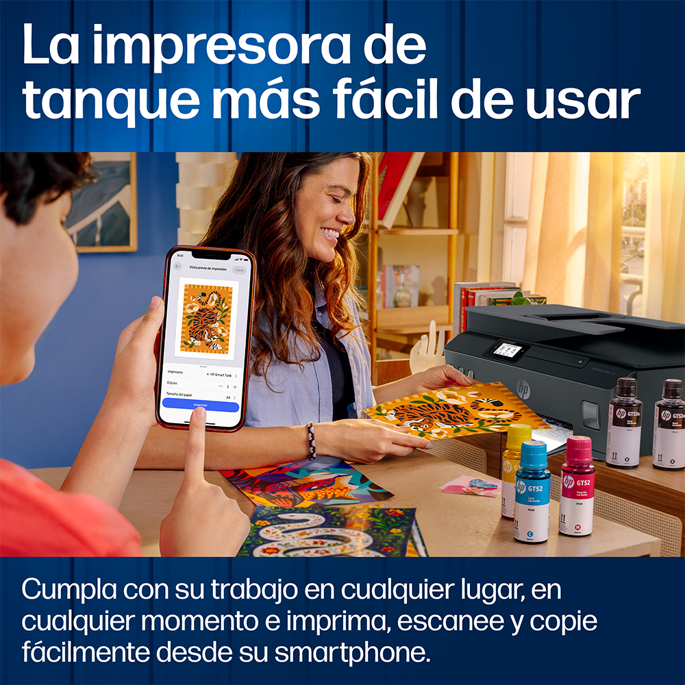 Impresora Multifuncional HP Smart Tank 530 Wi-Fi Bluettoth ADF
