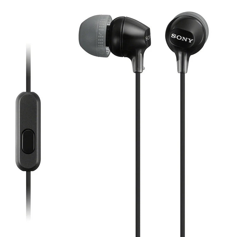 Audífonos, In-Ear, MDR-EX15AP/BLACK, Sony, Alámbrico, Negro
