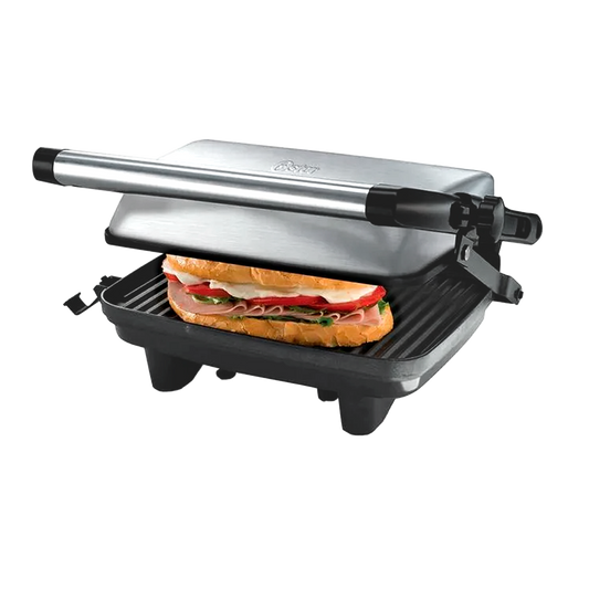 Sandwichera Panini CKSTPA2880 Oster, altura ajustable acero inoxidable