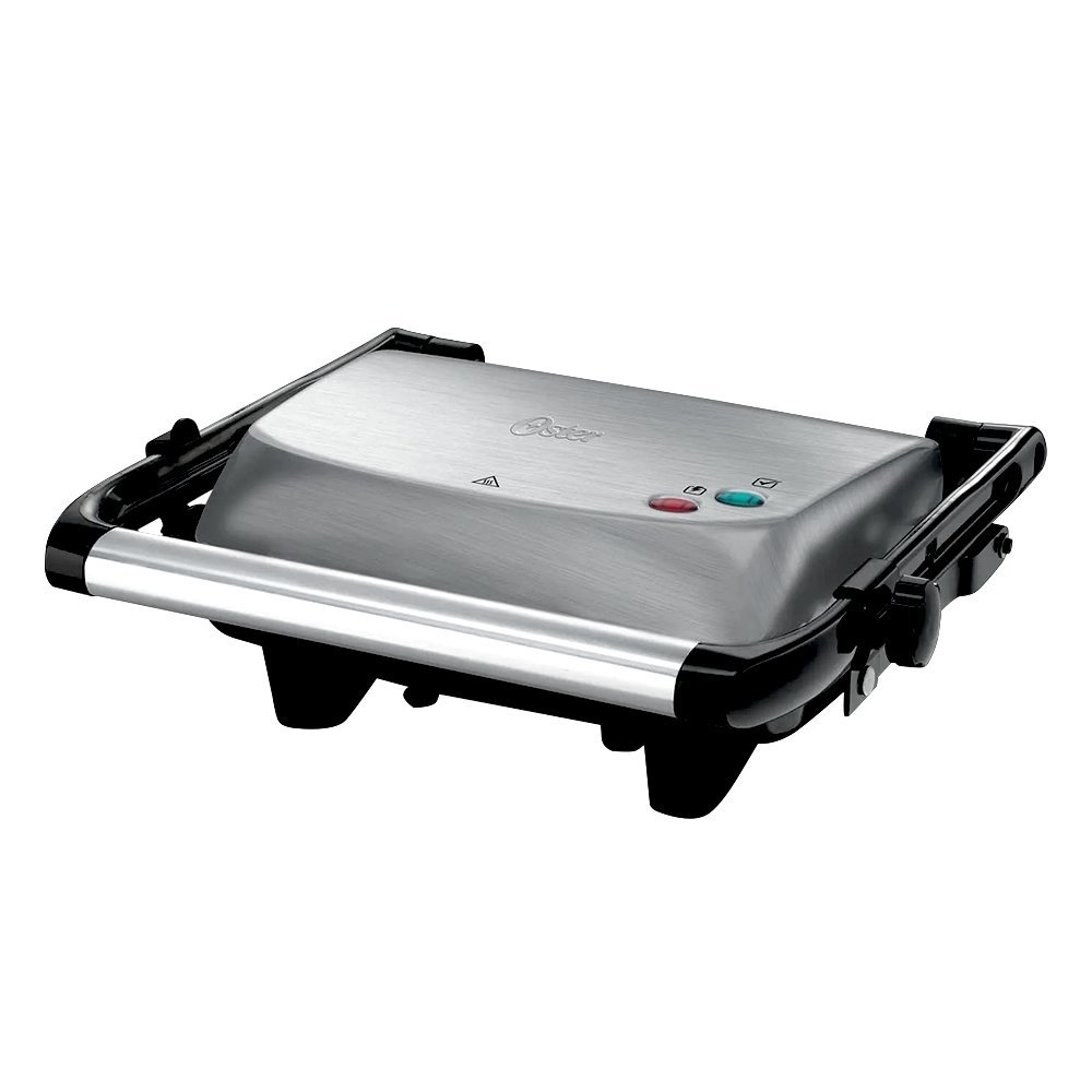 Sandwichera Panini CKSTPA2880 Oster, altura ajustable acero inoxidable