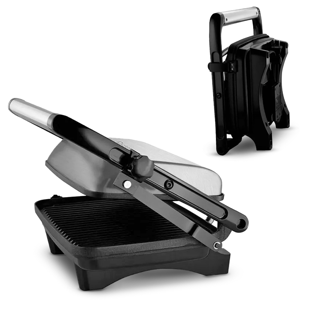 Sandwichera Panini CKSTPA2880 Oster, altura ajustable acero inoxidable