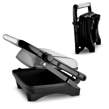 Sandwichera Panini CKSTPA2880 Oster, altura ajustable acero inoxidable