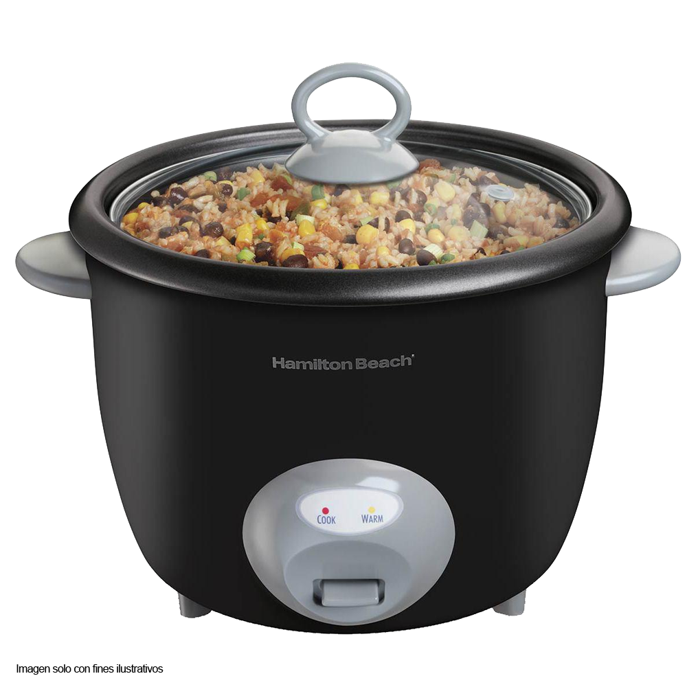 Olla arrocera eléctrica 20 tazas HB37542 Hamilton Beach, color negro
