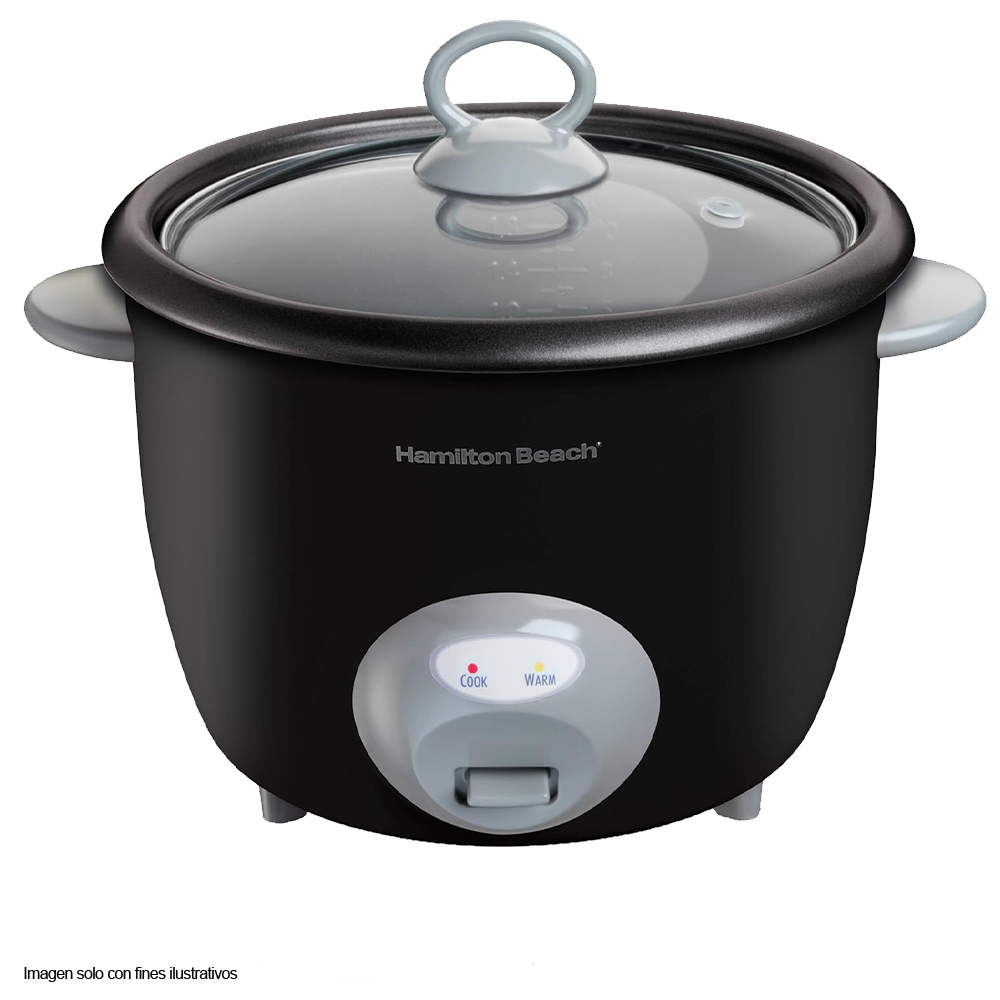 Olla arrocera eléctrica 20 tazas HB37542 Hamilton Beach, color negro