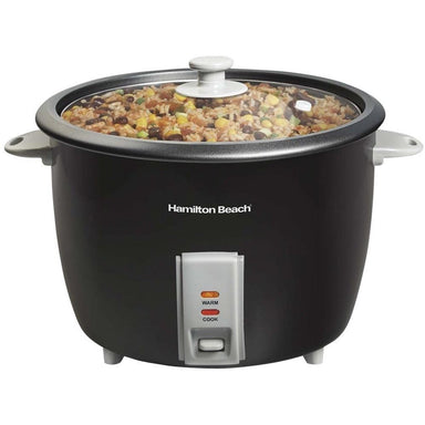 Hamilton Beach Olla Electrica Arrocera 30 Tazas HB37550 Negro Tazon Antiadherente