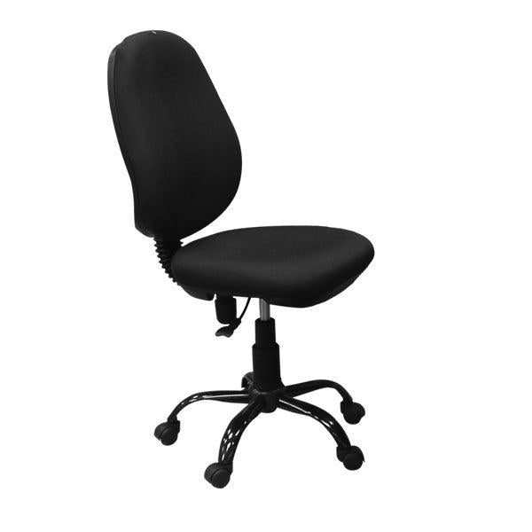 Silla secretaria DC-26 sin brazo tela damasco color negro