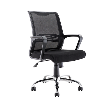 Silla ejecutiva DC-107 ergonómica de tela Mesh color negro respaldo de malla