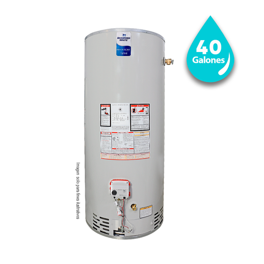 Calentador a gas 40 GL RG-2-40S6X. BRADFORD WHITE