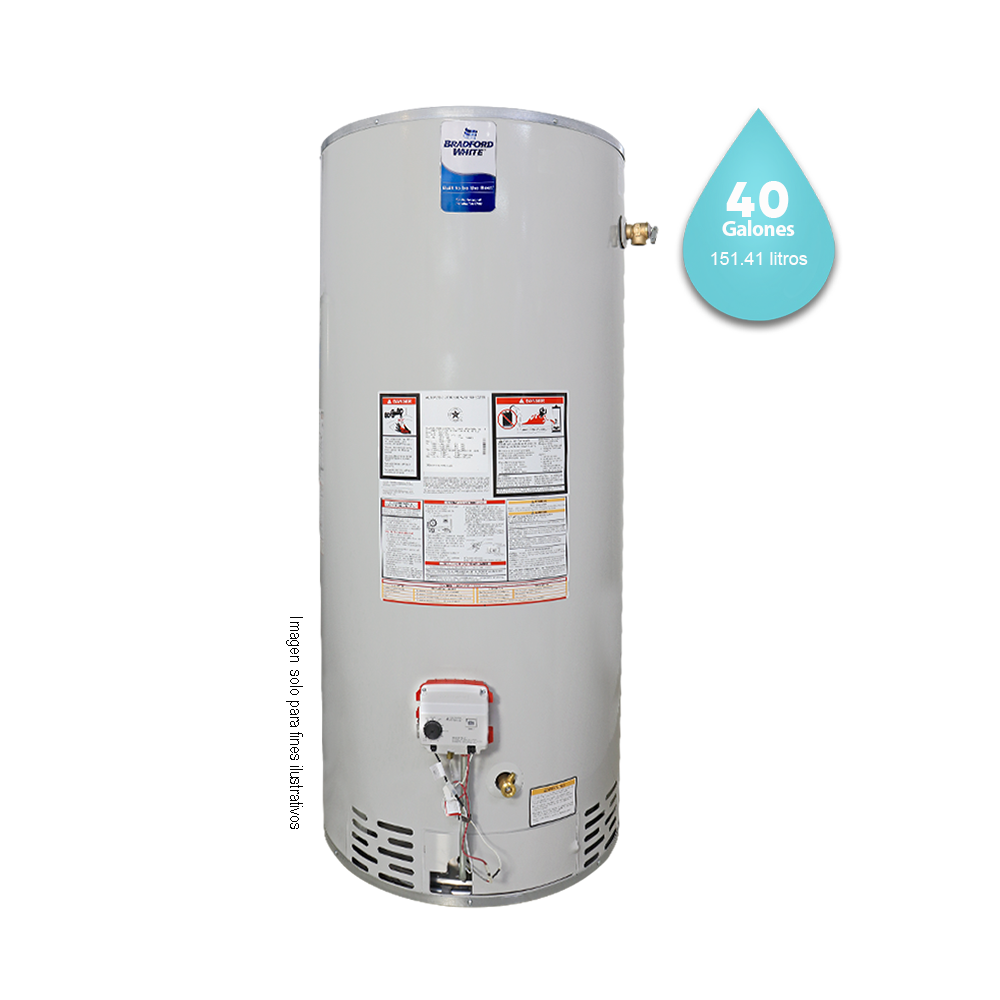 Calentador a gas 40 GL RG-2-40S6X. BRADFORD WHITE