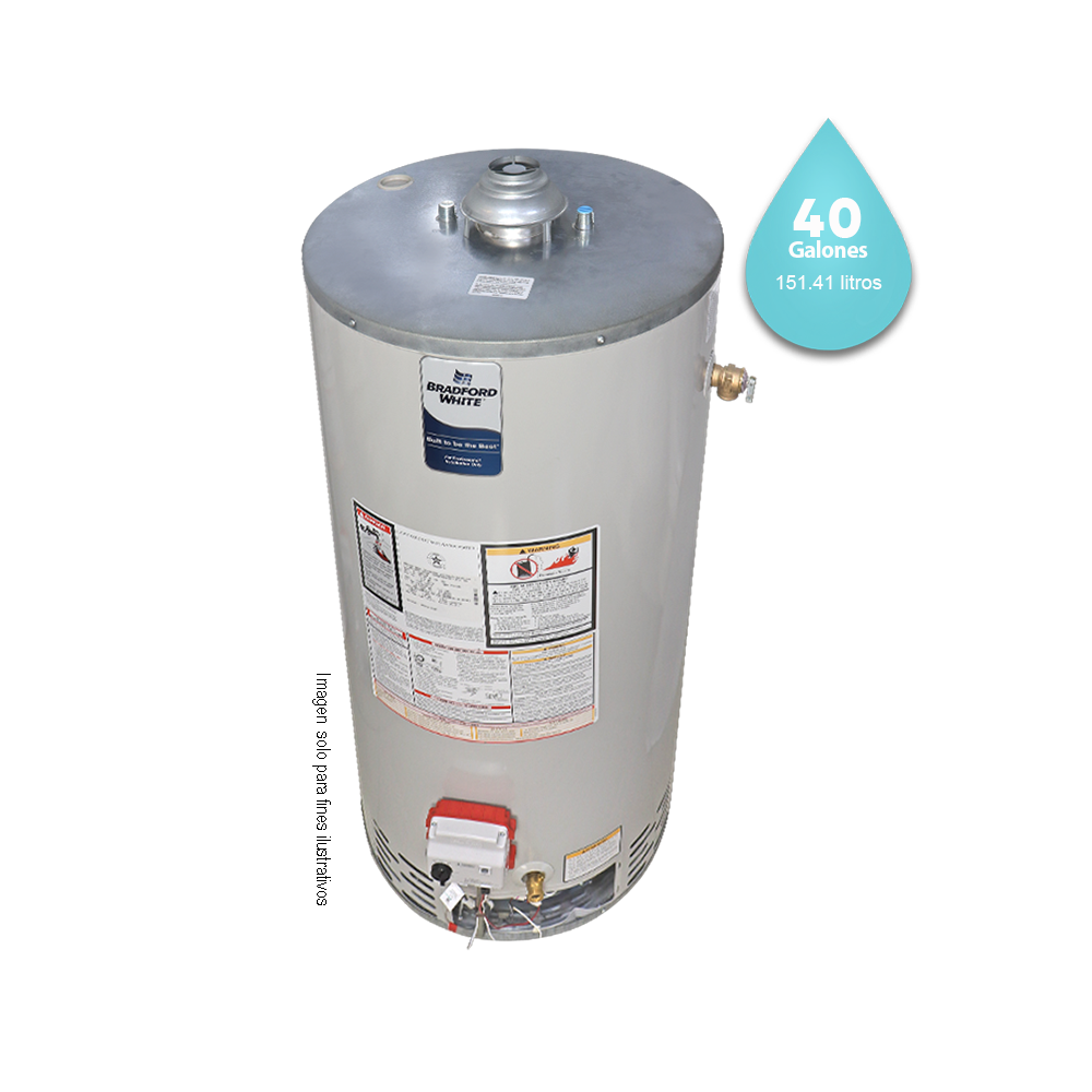 Calentador a gas 40 GL RG-2-40S6X. BRADFORD WHITE